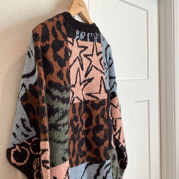 Scotch & Soda Jacquard Graphic Sweater Anthropologie Novelty Leopard - Picture 15 of 16